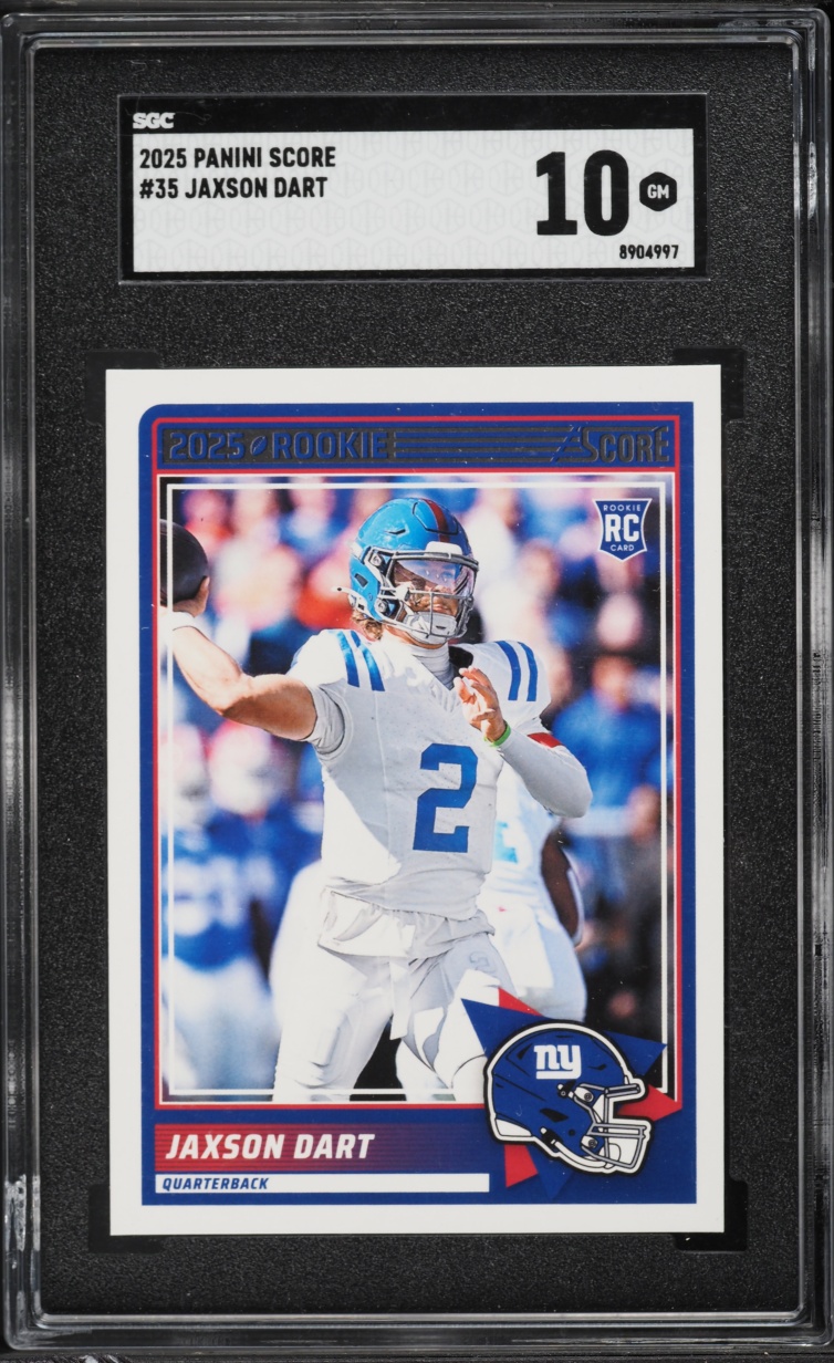 2025 Score Football Jaxson Dart ROOKIE #35 SGC 10 GEM MINT