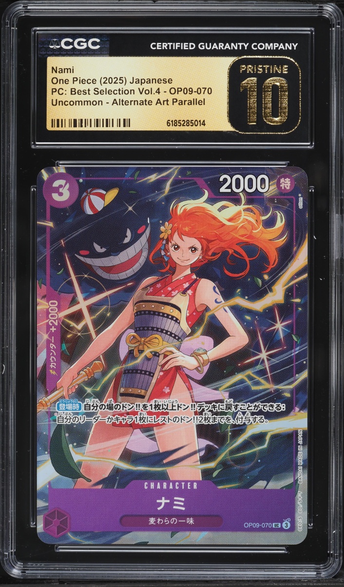 2025 One Piece Japanese Premium Best Selection Vol 4 Alt Art Nami #OP09-070 CGC 10 PRISTINE