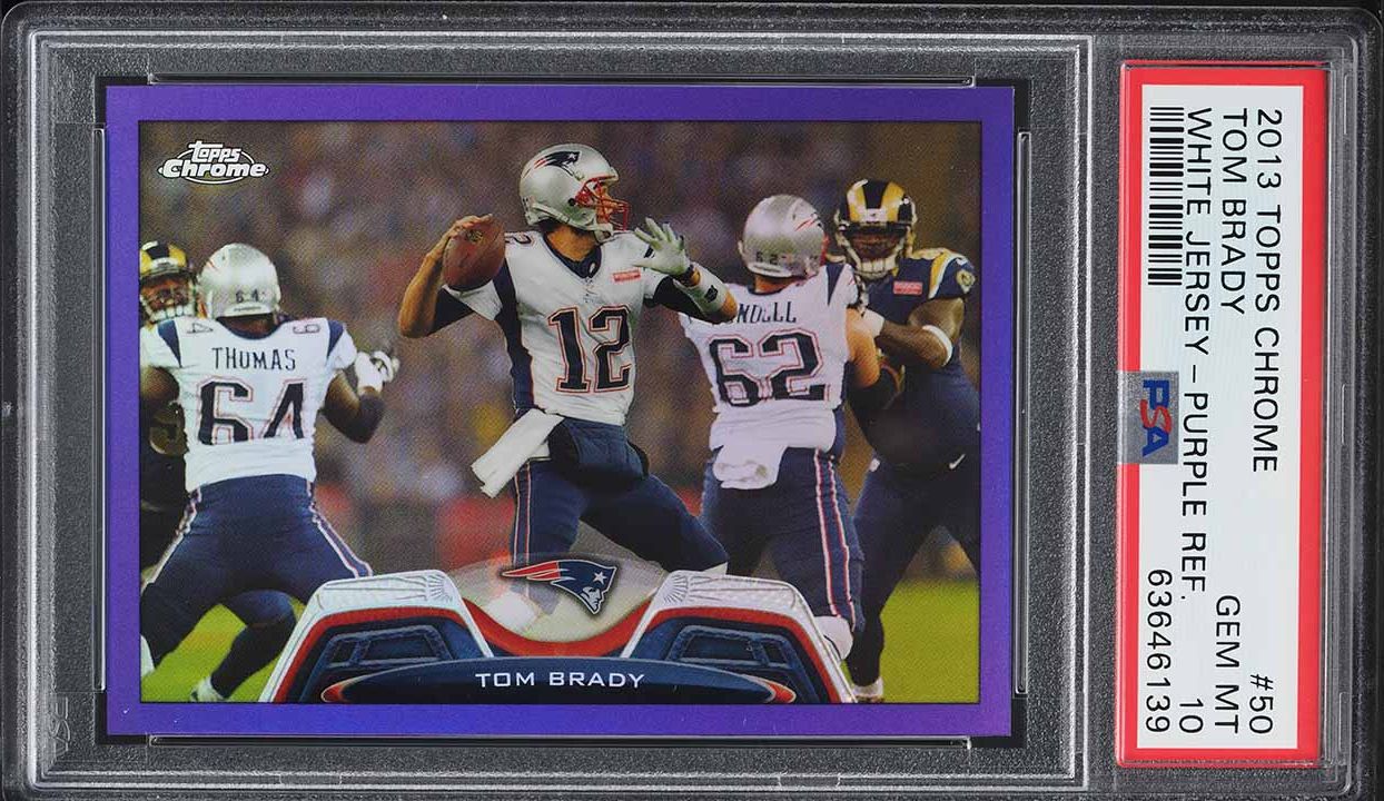 2013 Topps Chrome Purple Refractor Tom Brady /499 #50 PSA 10 GEM MINT