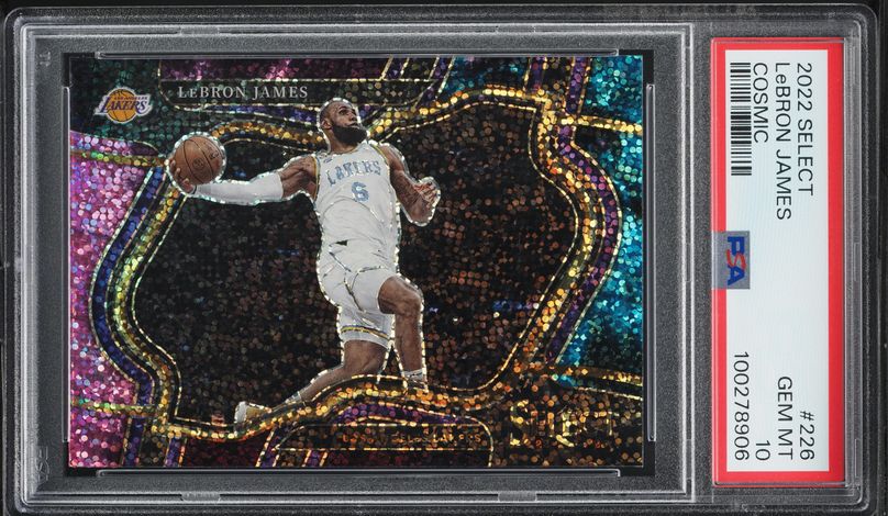 2023 Panini Mosaic Reactive Blue LeBron James #92 BGS 8.5 NM