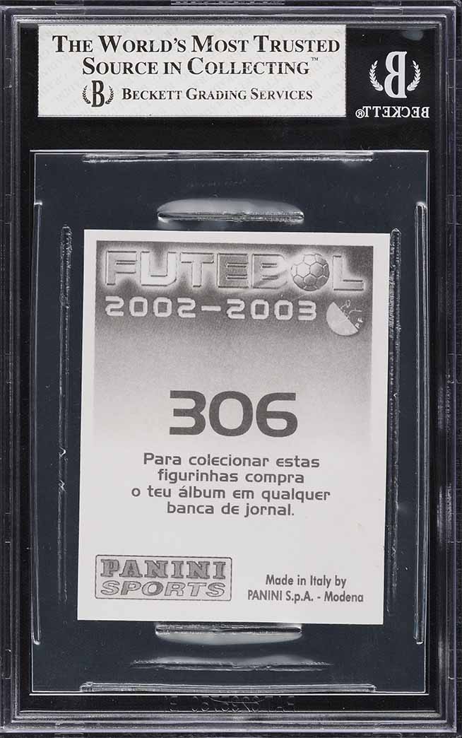 2002 Panini Futebol Portugal Stickers Cristiano Ronaldo ROOKIE #306 BGS 8 NM-MT