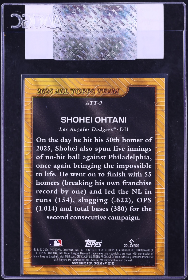 2026 Topps All Topps Team Shohei Ohtani #ATT-9 CGC AUTH
