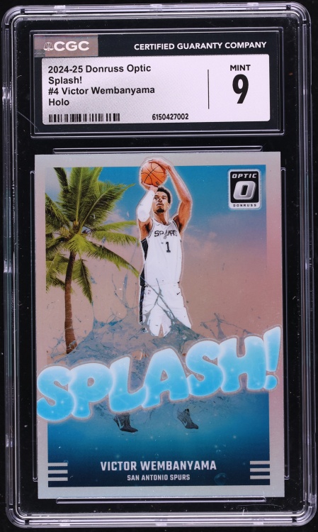 2024 Donruss Optic Splash! Holo Victor Wembanyama #4 CGC 9 MINT