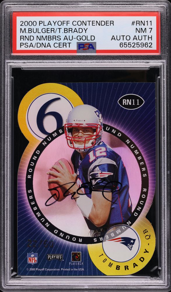 2000 Pacific Football Tom Brady ROOKIE #403 PSA 8 NM-MT on