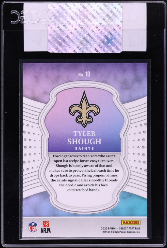 2025 Select Certified Tyler Shough ROOKIE #10 CGC AUTH
