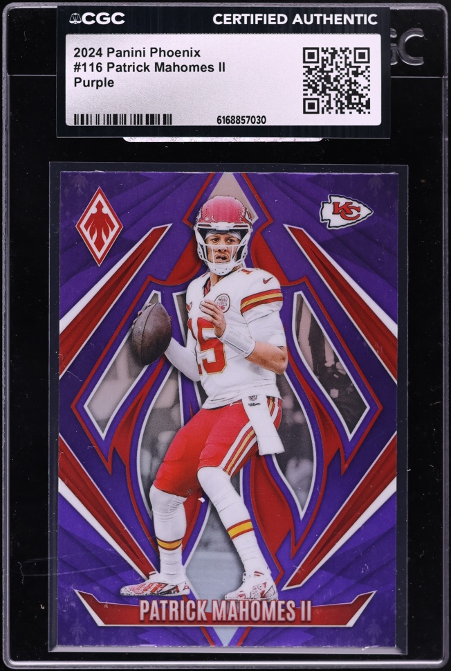 2024 Panini Phoenix Purple Patrick Mahomes II #116 CGC AUTH