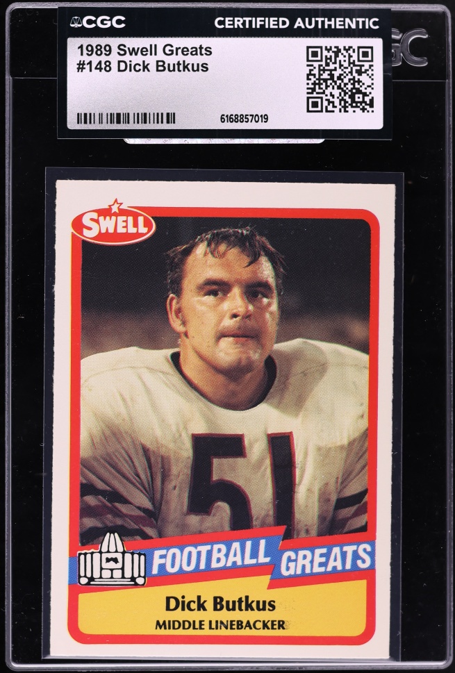 1989 Swell Greats Dick Butkus #148 CGC AUTH