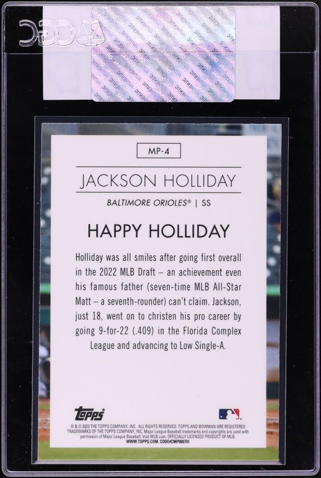 2023 Bowman Modern Jackson Holliday PROSPECT #MP-4 CGC AUTH