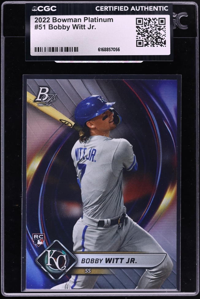2022 Bowman Platinum Bobby Witt Jr. ROOKIE #51 CGC AUTH