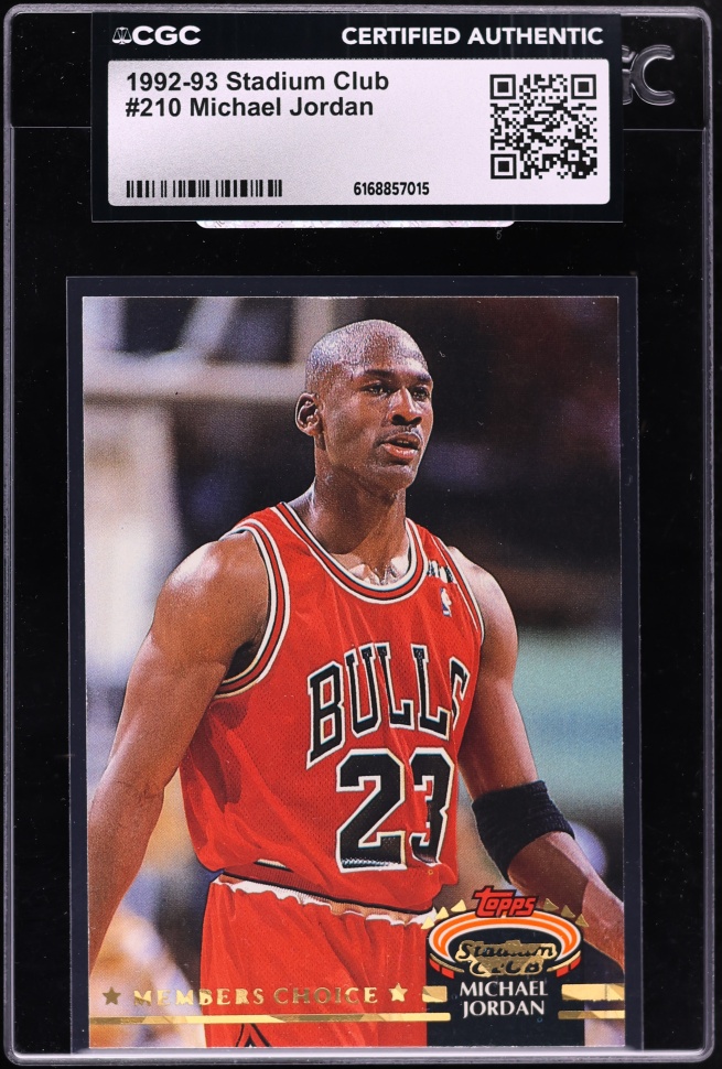 1992 Stadium Club Members Choice Michael Jordan #210 CGC AUTH