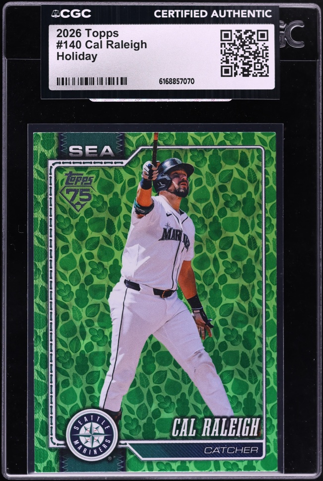 2026 Topps Holiday Cal Raleigh #140 CGC AUTH
