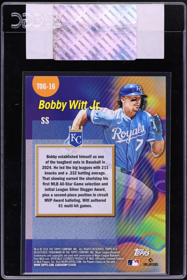 2026 Topps Titans Of The Game Bobby Witt Jr. #TOG-16 CGC AUTH