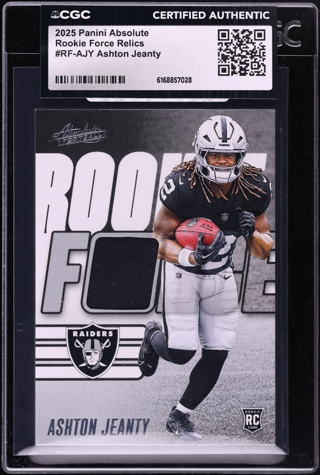 2025 Absolute Force Ashton Jeanty ROOKIE PATCH #RF-AJY CGC AUTH