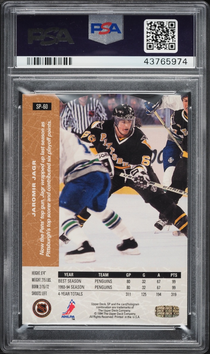 1994 Upper Deck SP Insert Die-Cut Jaromir Jagr #SP-60 PSA 10 GEM MINT