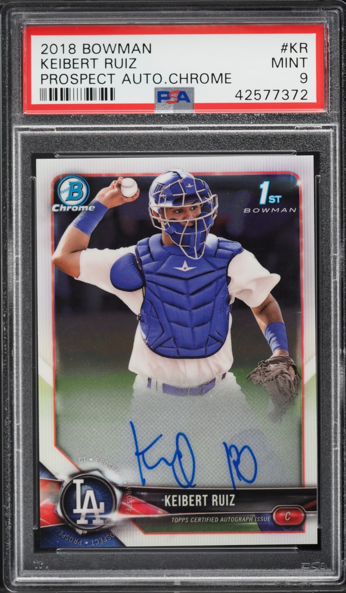 2018 Bowman Chrome Keibert Ruiz PROSPECT AUTO #CPA-KR PSA 9 MINT