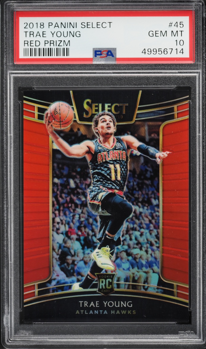 2018 Select Concourse Red Prizm Trae Young ROOKIE /199 #45 PSA 10 GEM MINT