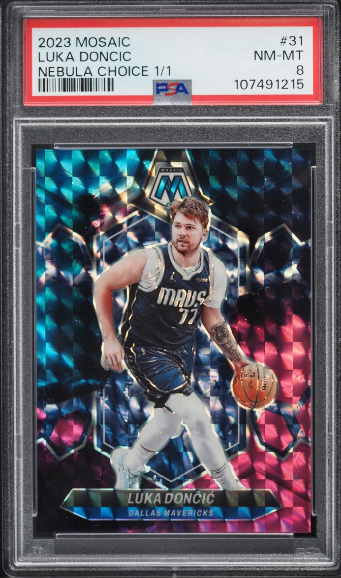 2023 Panini Mosaic Nebula Choice Luka Doncic 1/1 #31 PSA 8 NM-MT