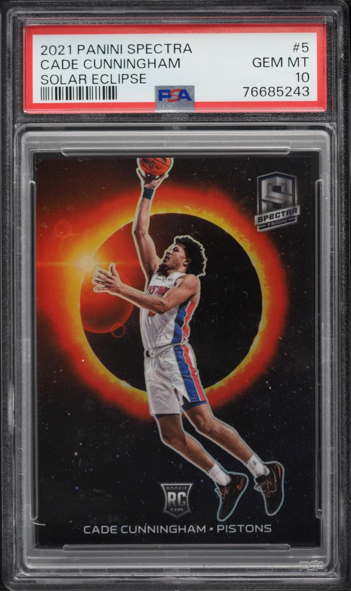 2021 Panini Spectra Solar Eclipse Cade Cunningham ROOKIE #5 PSA 10 GEM MINT