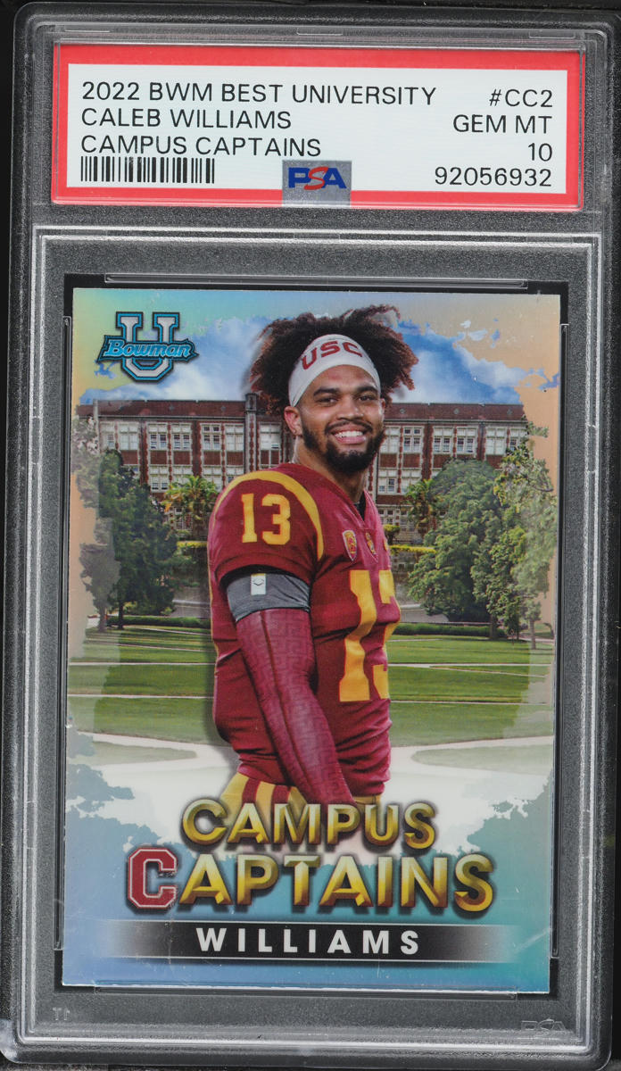 2022 Bowman's Best University Campus Captains Caleb Williams ROOKIE #CC-2 PSA 10 GEM MINT