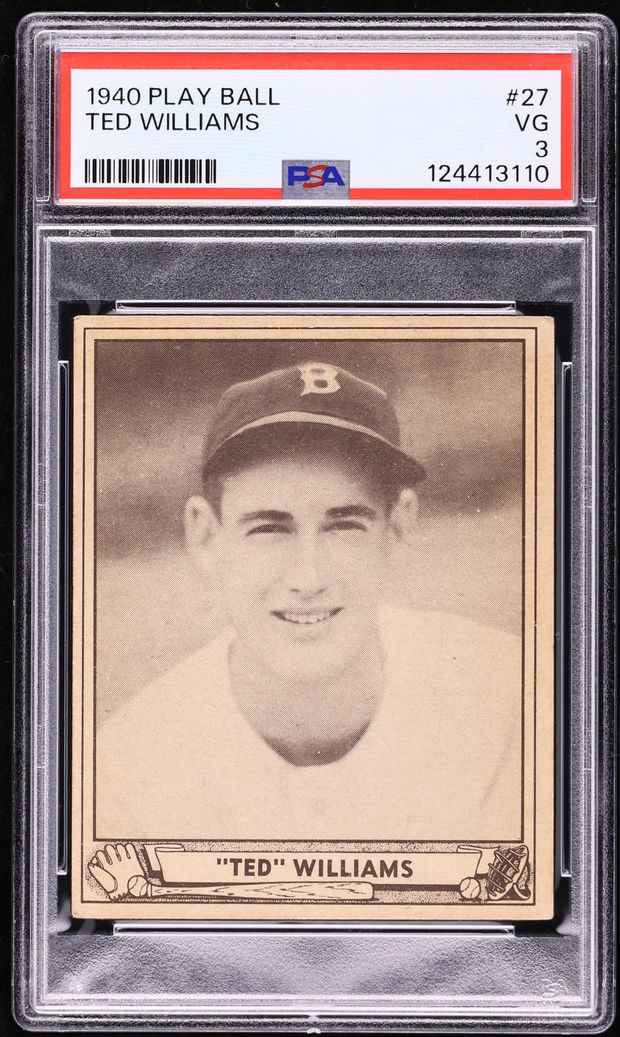 1940 Play Ball Ted Williams #27 PSA 3 VG