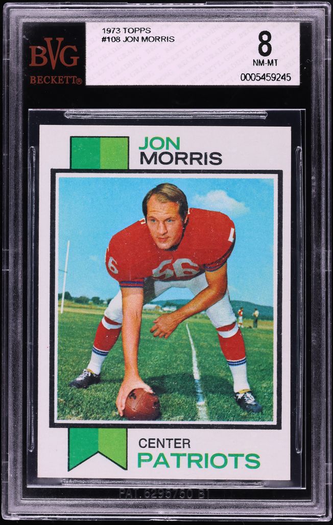 1973 Topps Football Jon Morris #108 BVG 8 NM-MT