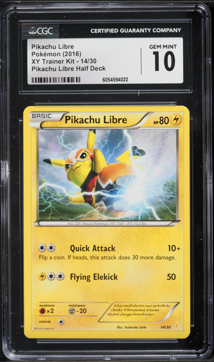 2016 Pokemon XY Trainer Kit Half Deck Pikachu Libre #14 CGC 10 GEM MINT