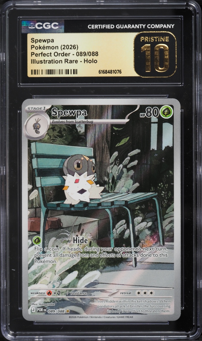2026 Pokemon Mega Evolution Perfect Order Ir Spewpa #89 CGC 10 Pristine
