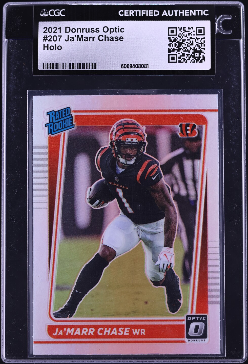 2021 Donruss Optic Holo Ja'Marr Chase ROOKIE #207 CGC AUTH