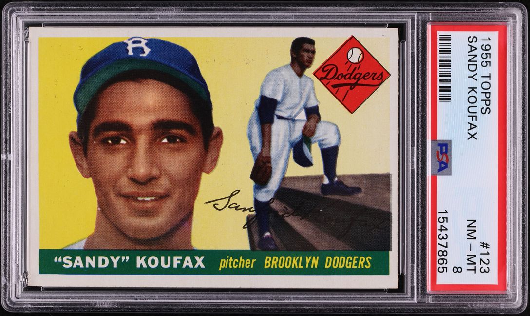 1955 Topps Sandy Koufax ROOKIE #123 PSA 8 NM-MT
