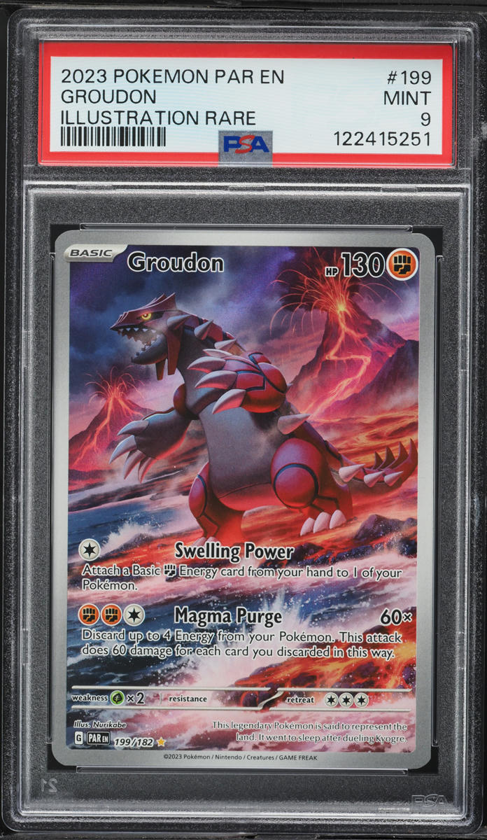 2023 Pokemon Scarlet & Violet Paradox Rift IR Groudon #199 PSA 9 MINT