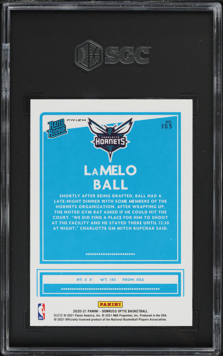 2020 Donruss Optic Target Box Set Lamelo Ball ROOKIE #153 SGC 8 NM-MT