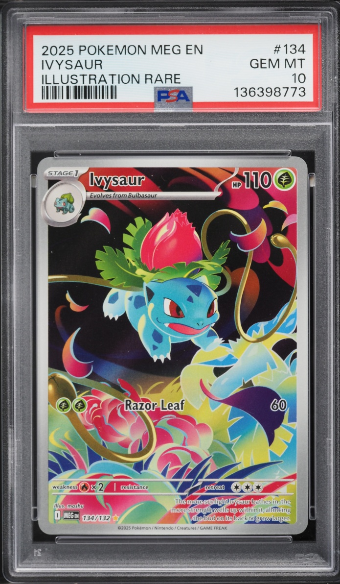 2025 Pokemon Mega Evolution IR Ivysaur #134 PSA 10 GEM MINT