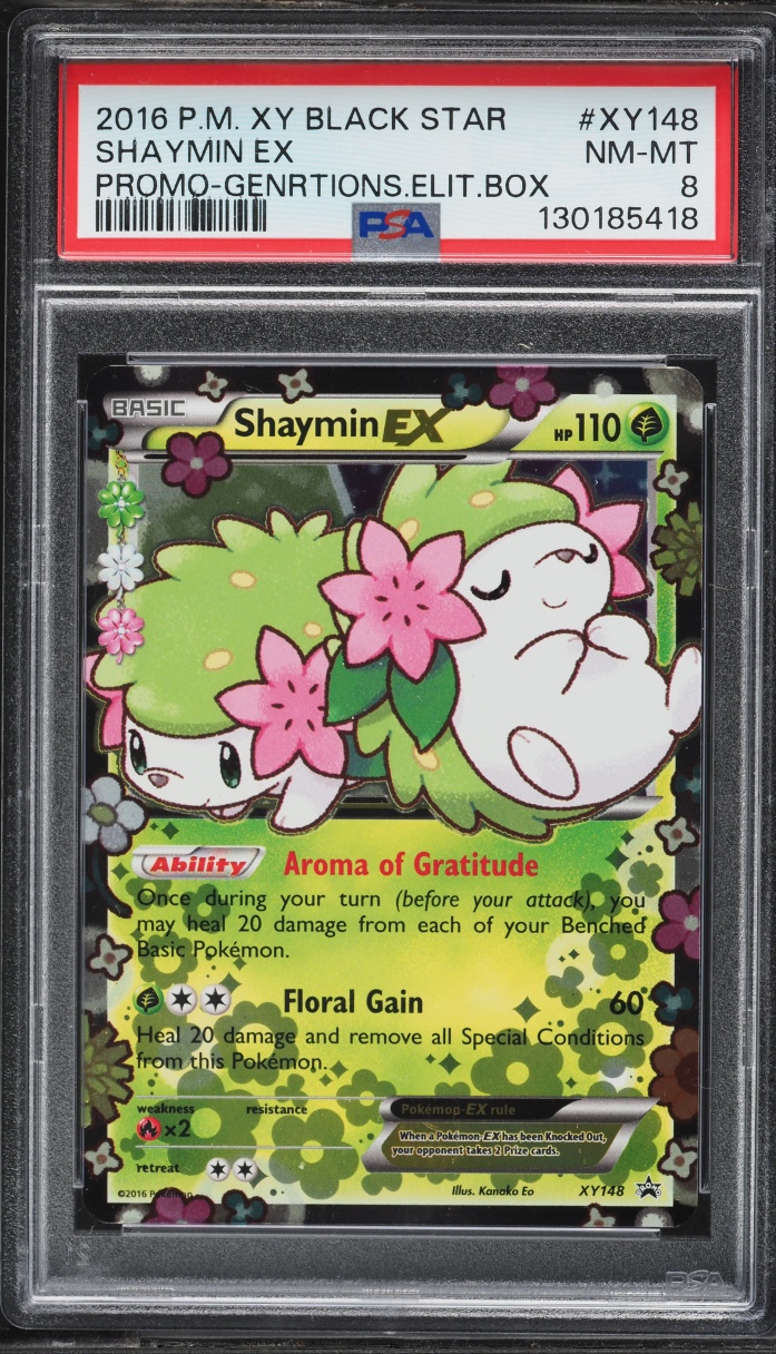 2016 Pokemon XY Promo Generations Elite Trainer Box Holo Shaymin EX #XY148 PSA 8 NM-MT