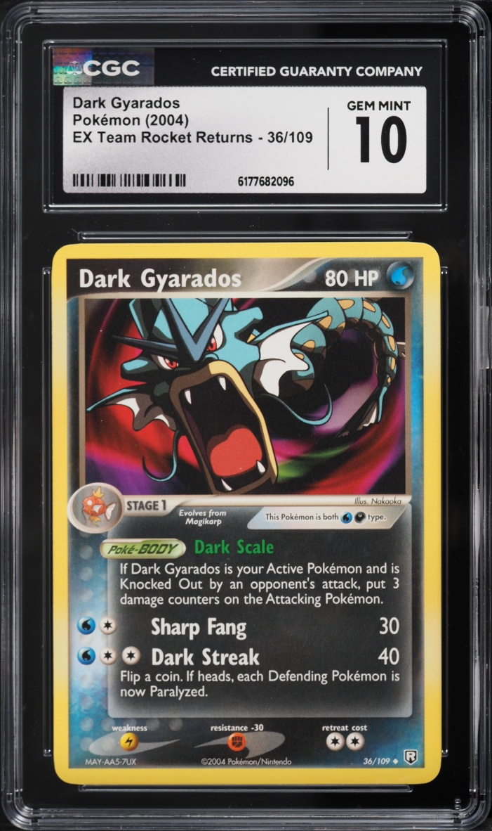 2004 Pokemon EX Team Rocket Returns Dark Gyarados #36 CGC 10 GEM MINT