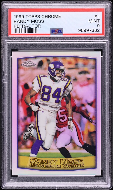 1999 Topps Chrome Refractor Randy Moss #1 PSA 9 MINT