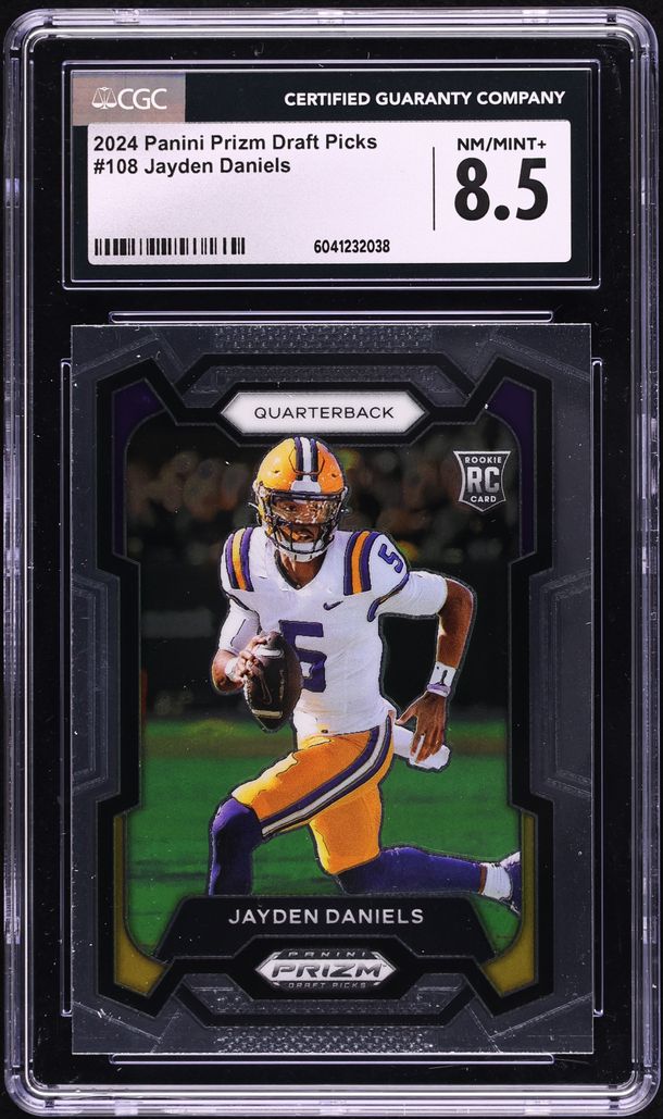 2024 Panini Prizm Draft Jayden Daniels ROOKIE #108 CGC 8.5 NM-MT+