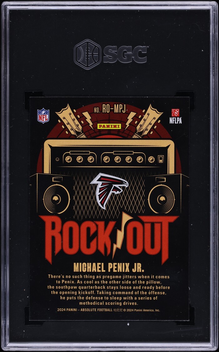 2024 Absolute Rock Out Michael Penix Jr. ROOKIE #RO-MPJ SGC 9.5 MINT+