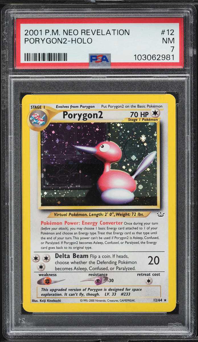2001 Pokemon Neo Revelation Holo Porygon2 #12 PSA 7 NRMT