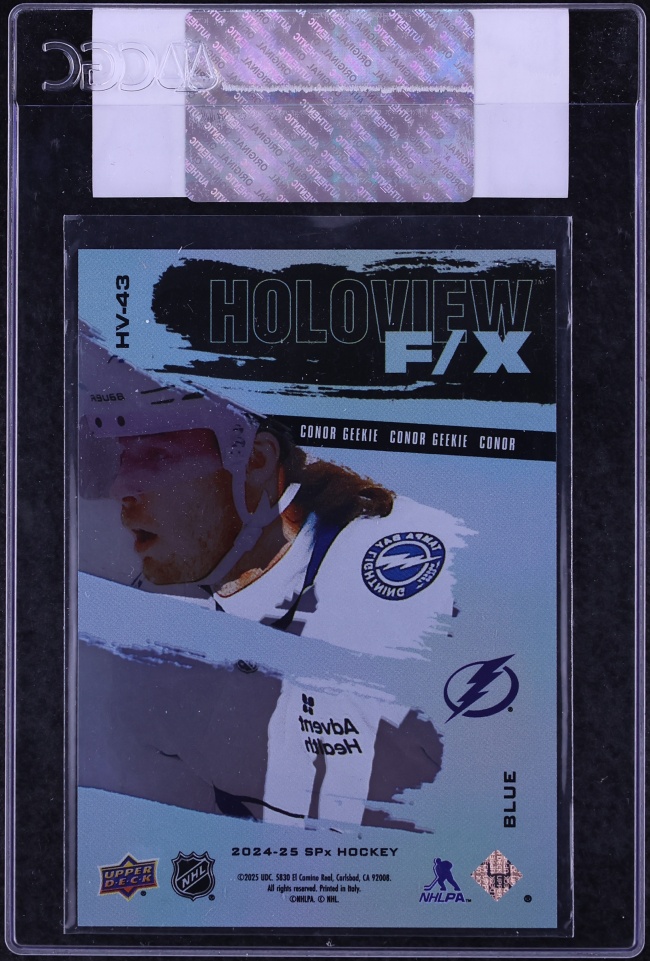 2024 SPx Holoview F/X Blue Conor Geekie ROOKIE /399 #HV-43 CGC AUTH