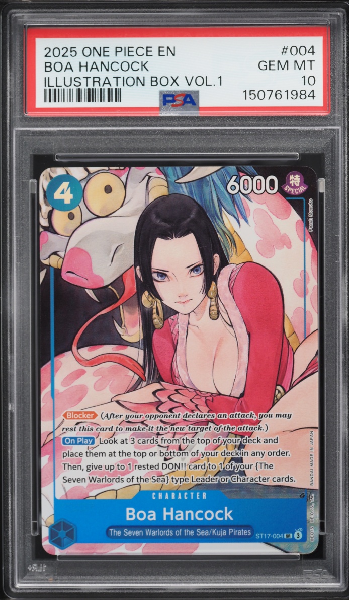 2025 One Piece Promo Illustration Box Vol. 1 SR Boa Hancock #ST17-004 PSA 10 GEM MINT