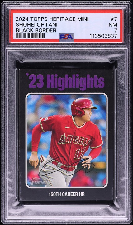2019 Topps Heritage Black Border Shohei Ohtani #430 PSA 8 NM