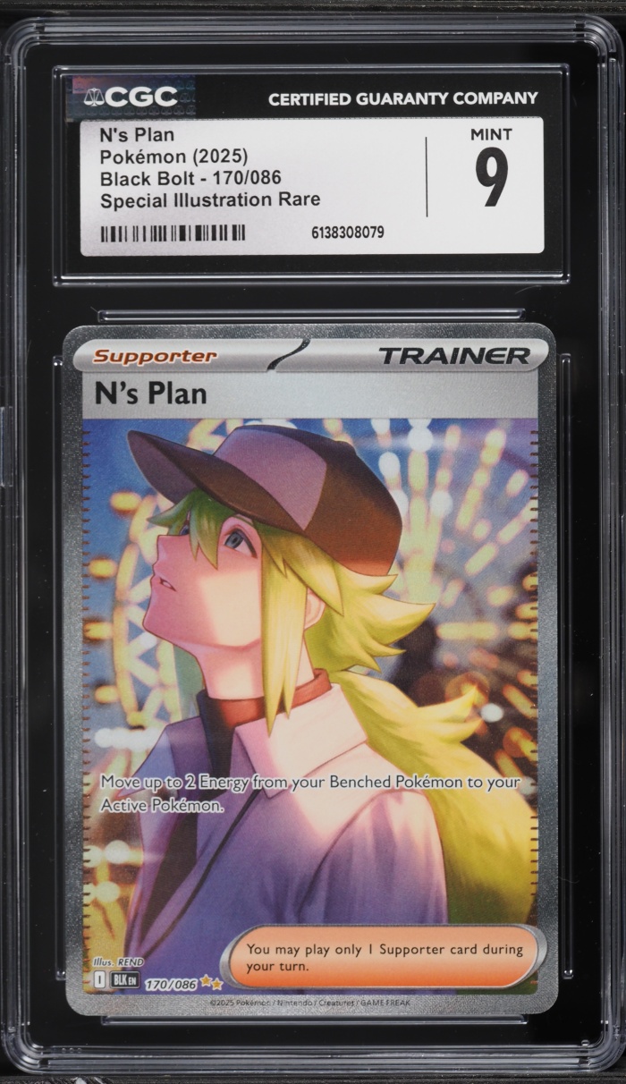 2025 Pokemon Scarlet & Violet Black Bolt SIR N's Plan #170 CGC 9 MINT
