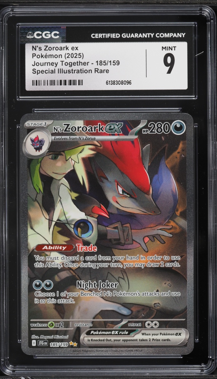 2025 Pokemon Scarlet & Violet Journey Together SIR N's Zoroark EX #185 CGC 9 MINT