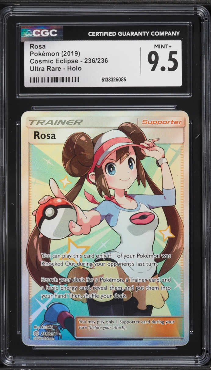 2019 Pokemon Sun & Moon Cosmic Eclipse Full Art Rosa #236 CGC 9.5 MINT+