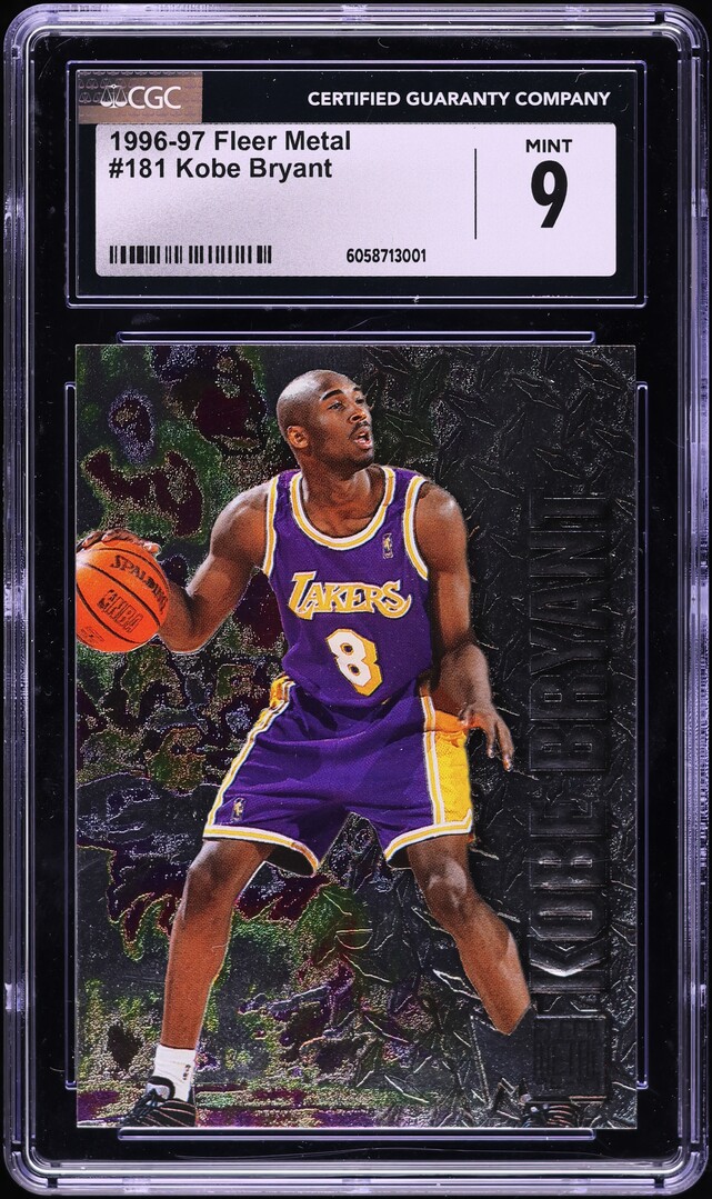 1996 Metal Basketball Kobe Bryant ROOKIE #181 CGC 9 MINT