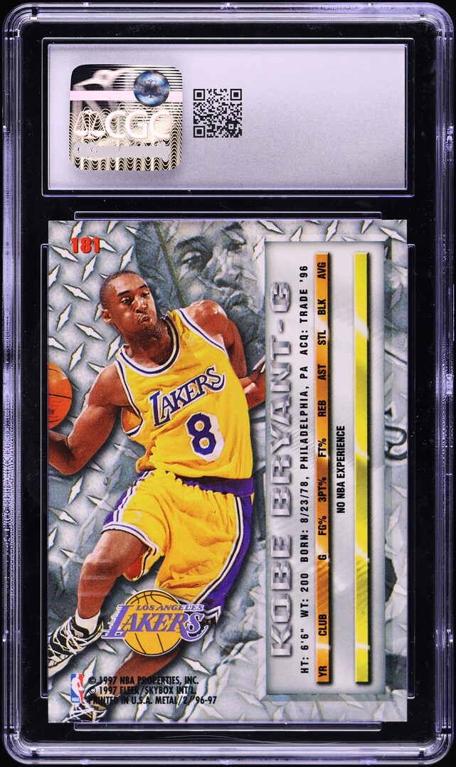 1996 Metal Basketball Kobe Bryant ROOKIE #181 CGC 9 MINT