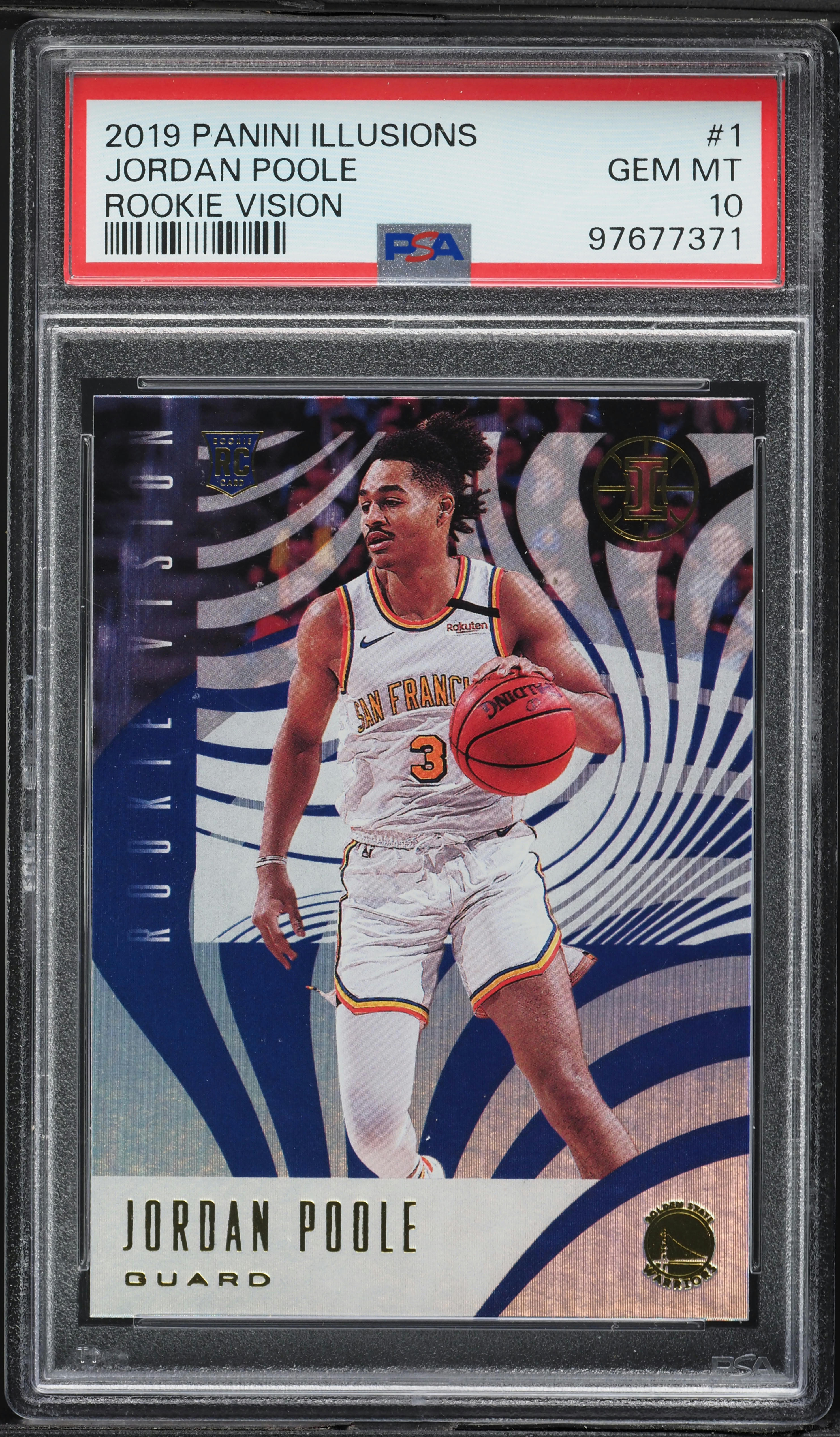 2019 donruss optic jordan poole Auto サイン 2019 DONRUSS OPTIC JORDAN POOLE WARRIORS BLUE ROOKIE AUTO