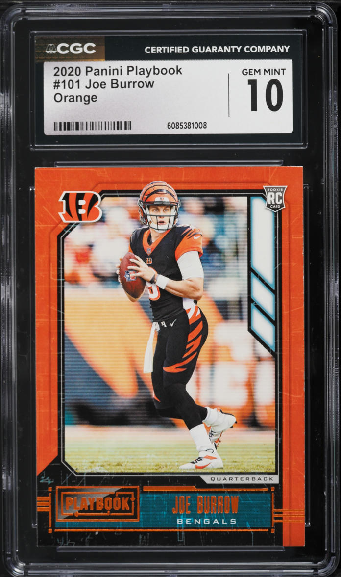 2020 Panini Playbook Orange Joe Burrow ROOKIE #101 CGC 10 GEM MINT