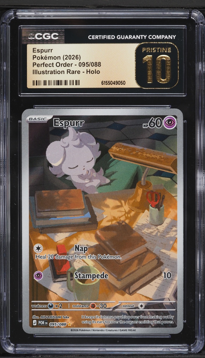 2026 Pokemon Mega Evolution Perfect Order IR Espurr #095 CGC 10 PRISTINE