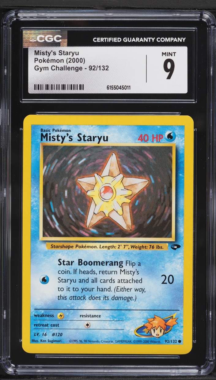 2000 Pokemon Gym Challenge Misty's Staryu #92 CGC 9 MINT